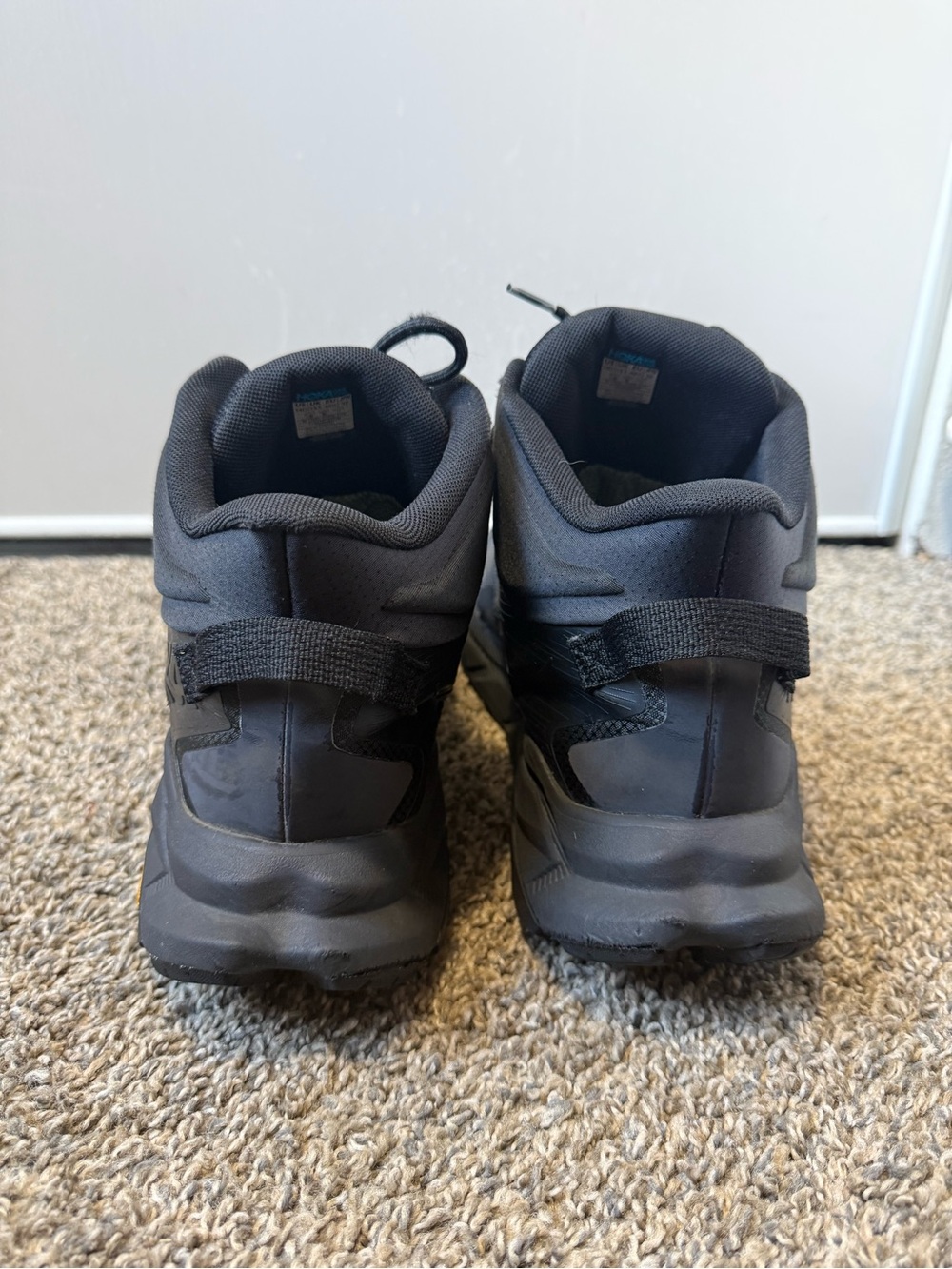 Hoka trail code size 14D Men's Trail Boots in Black and Dark Gray - Picture 4 of 7